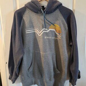 Prairie Mountain Grand Canyon Hoodie Retro Mountain Graphic Pullover M
